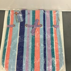 Colorful striped  beach bag style carrying bag